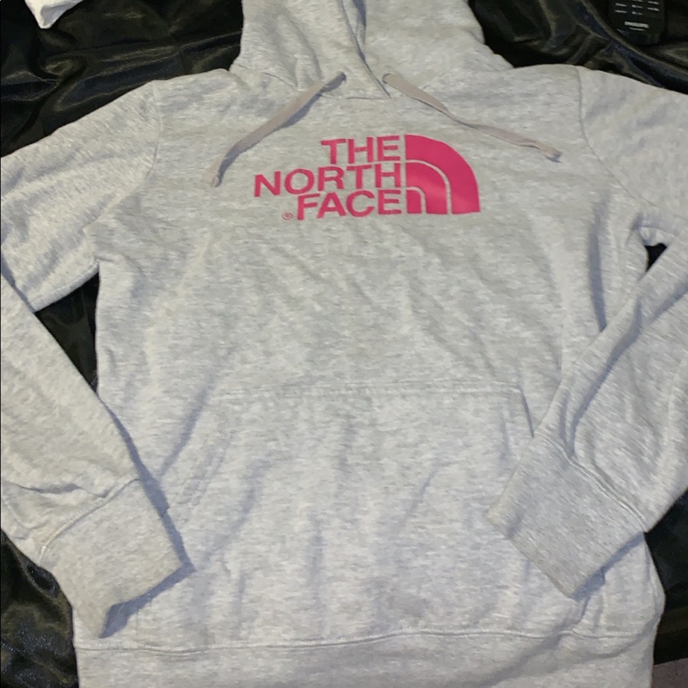 Grey north face hoodie